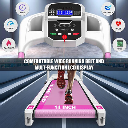 LIVIVOX SmartStride 7.5 Foldable Walking Treadmill with Handle & Remote Control